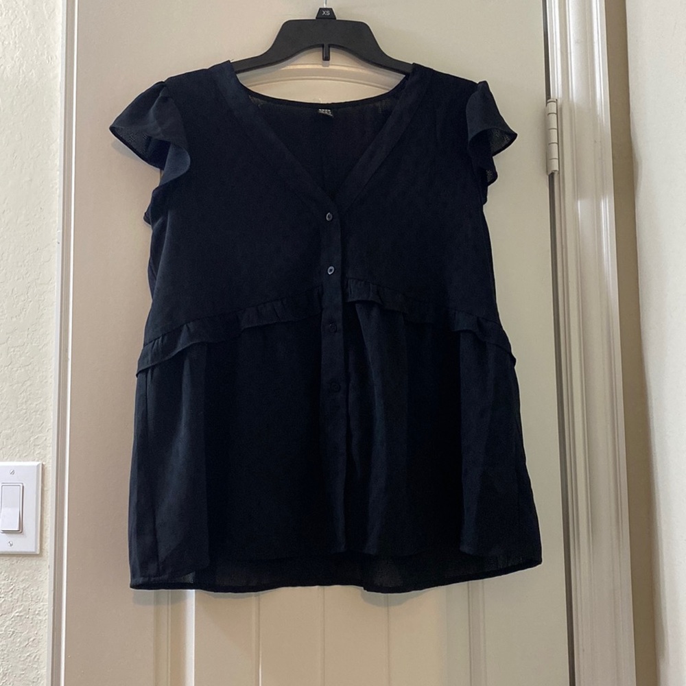 Black button up blouse